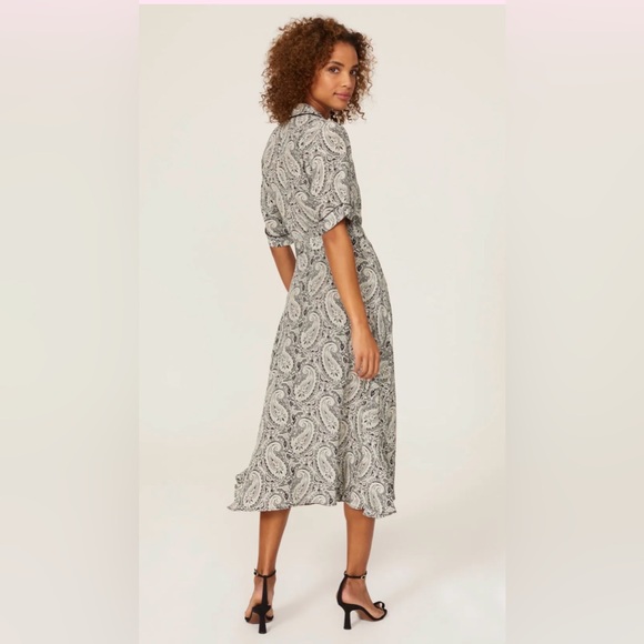 Officine Générale Paisley Benedicte Silk Dress, Size L - Picture 4 of 16